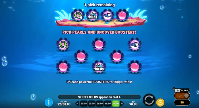Manta Mayhem - Free Spin'lerden önce güçlendiricileri seçme