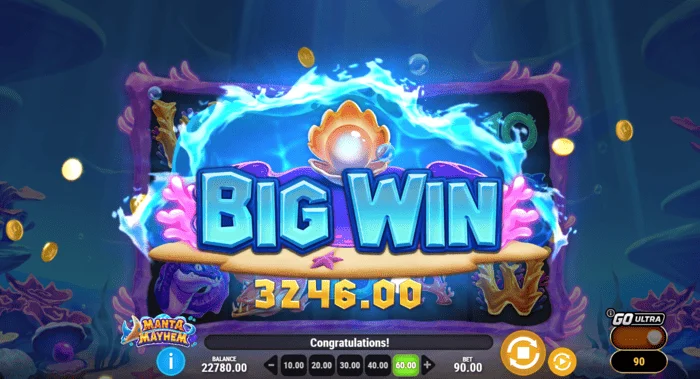 Manta Mayhem - x10 çarpanı ile Free Spin'lerde büyük kazanç